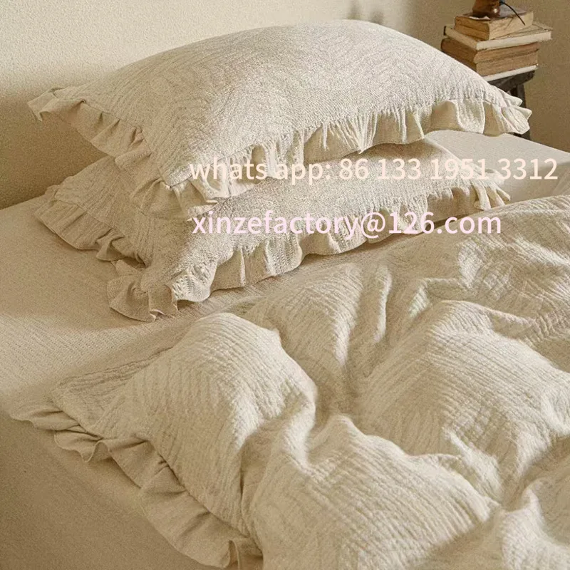 

Customizable light luxury simple multi-specification comfortable bed four-piece set, soft fabric can sleep naked solid color