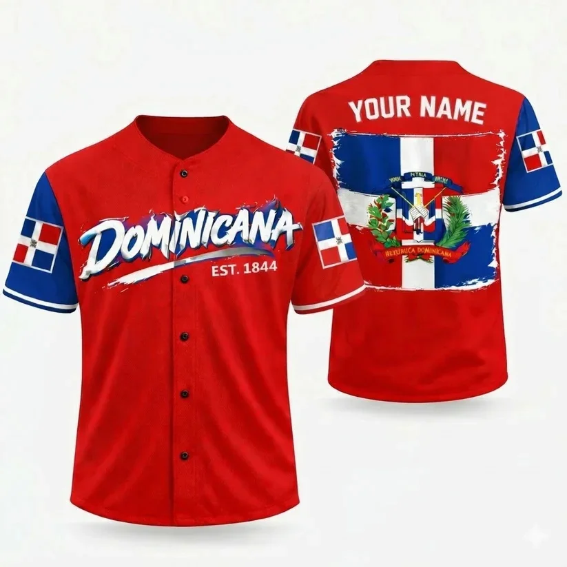 Custom Cuba Baseball Jersey Island Design - Add Your Name 3D Printed Men For Women Shirt Casual Team Shirts