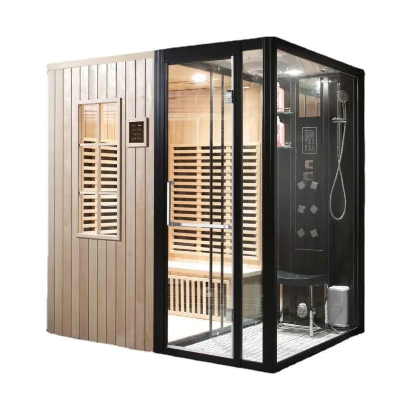 Multifunctional computer dry and wet steaming integrated whole shower steam   light wave  sauna steam