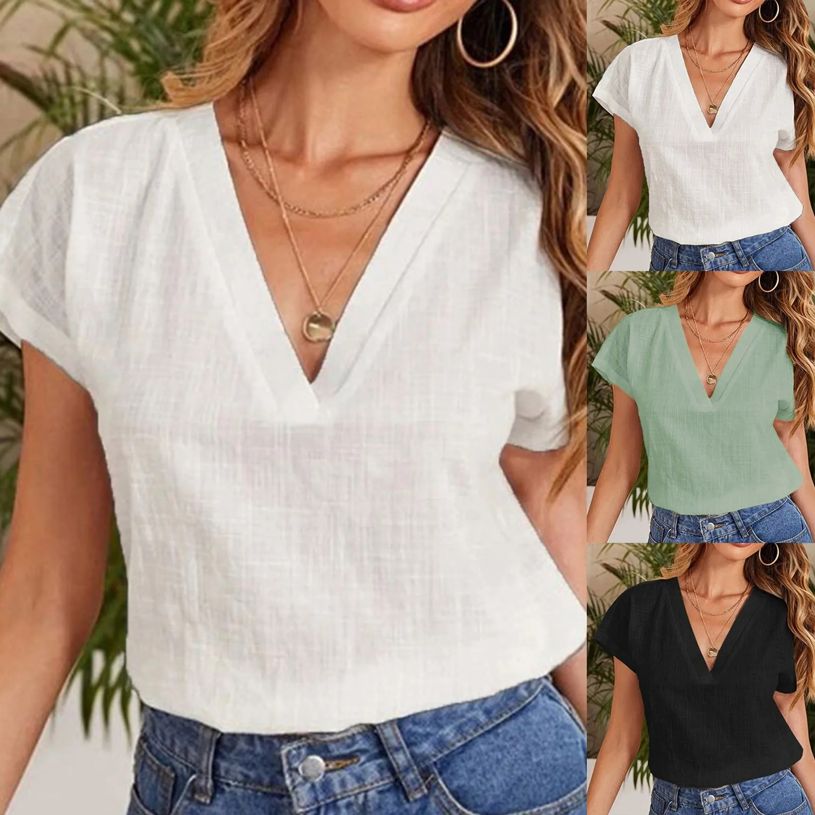 Solid Casual Loose Shirts For Women 2024 Summer Vintage Women\'s Oversized Shirts And Blouses Fashion Elegant Youth Female Tops