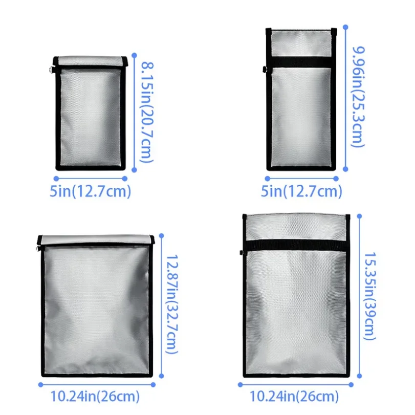 Fireproof Waterproof Faraday Bag Anti-Hacking Signal Blocker Storage Pouch For Phone Tablets Laptop Key Security Faraday Bag