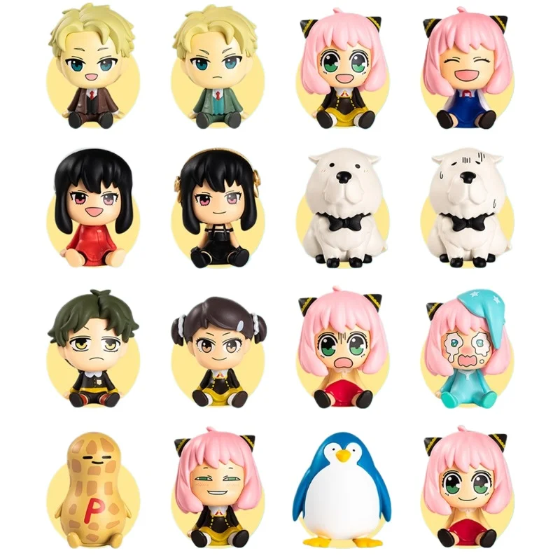 

Аниме-фигурка SPY FAMILY: Аня Форджер, коллекционная серия в закрытой упаковке, сидячая поза, милая кукла-модель, украшение, подарок для детей