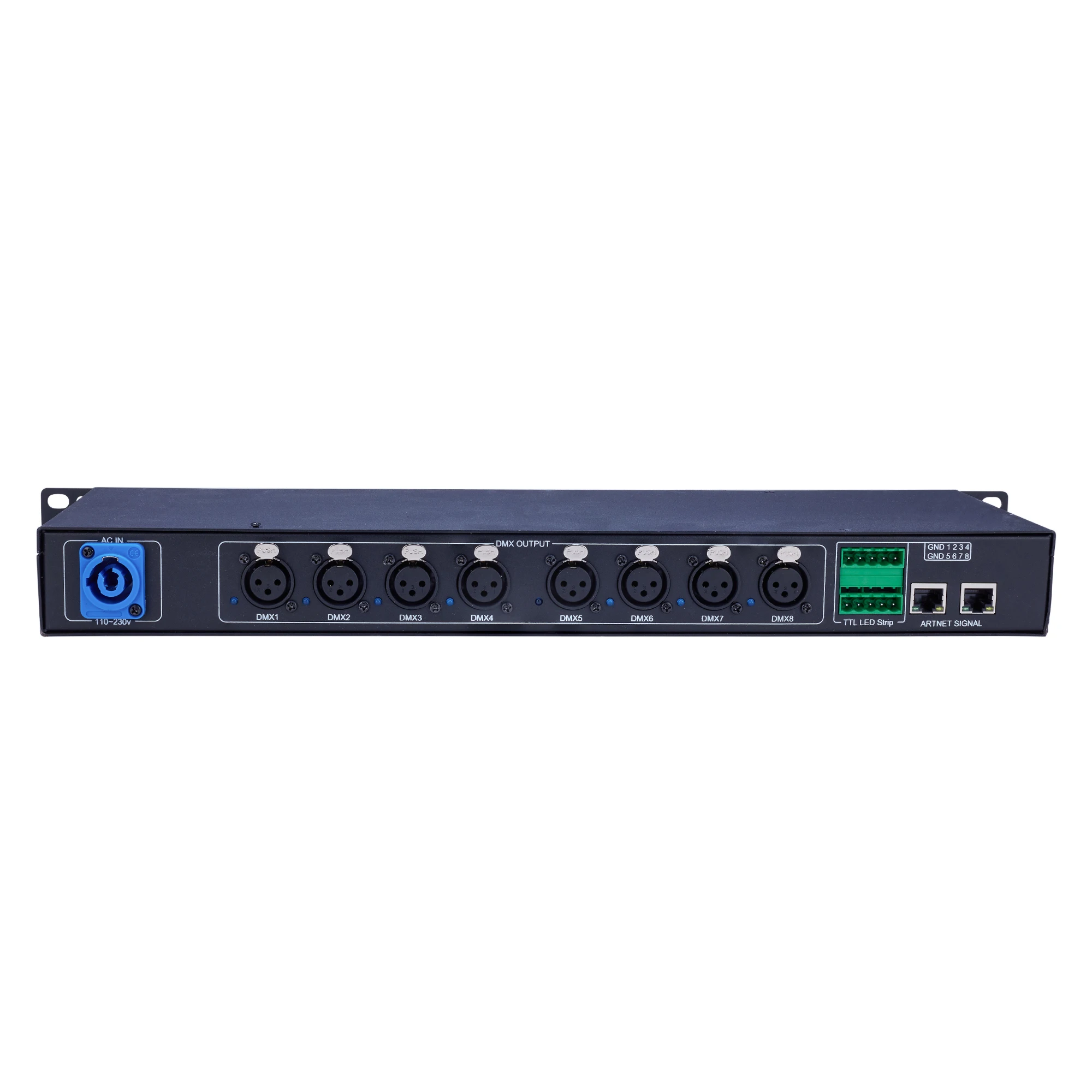 ArtNet DMX512 RDM イーサネット照明コントローラーインターフェース 8 ユニバース 4096 ディスコ MA2 Titan Freesytle
