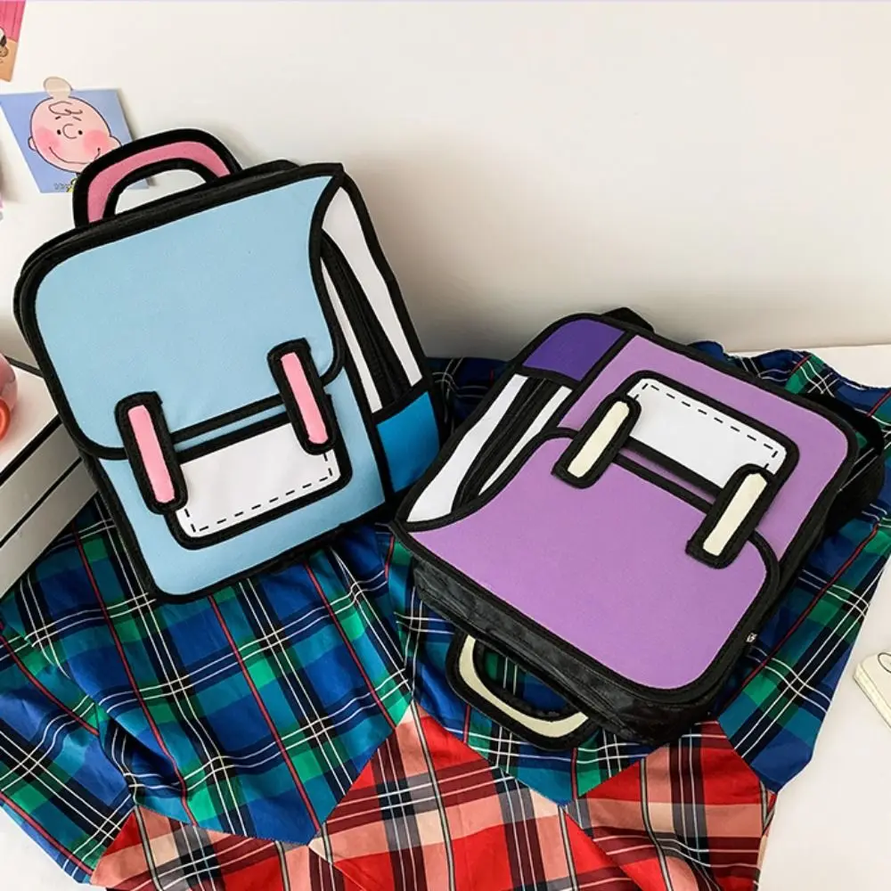 Y 2K 3d Jump Style Rugzak Schattige Oxford Cartoon Student Schooltas Rits Zak Knapzak Boek Rugzak Rugzak Meisjes