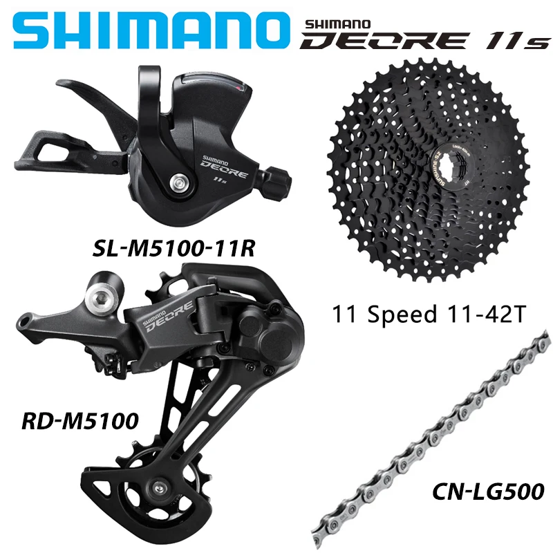 SHIMANO DEORE M5100 1X11Speed Groupset RAPIDFIRE PLUS Schalthebel Schaltwerk Sunshine MTB Fahrrad Kassette 46T 50T 52T