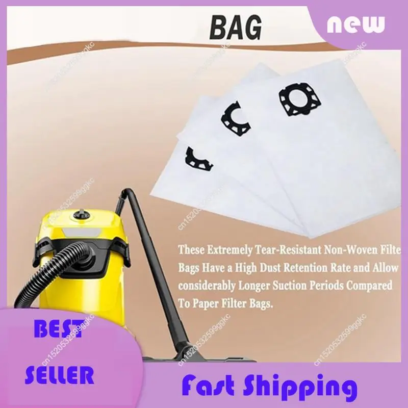 

Best Selling-10 Pcs Dust Bag For KARCHER MV4, MV5, MV6, WD4, WD5, WD6, WD5P, WD6P Vacuum Cleaner Accessories
