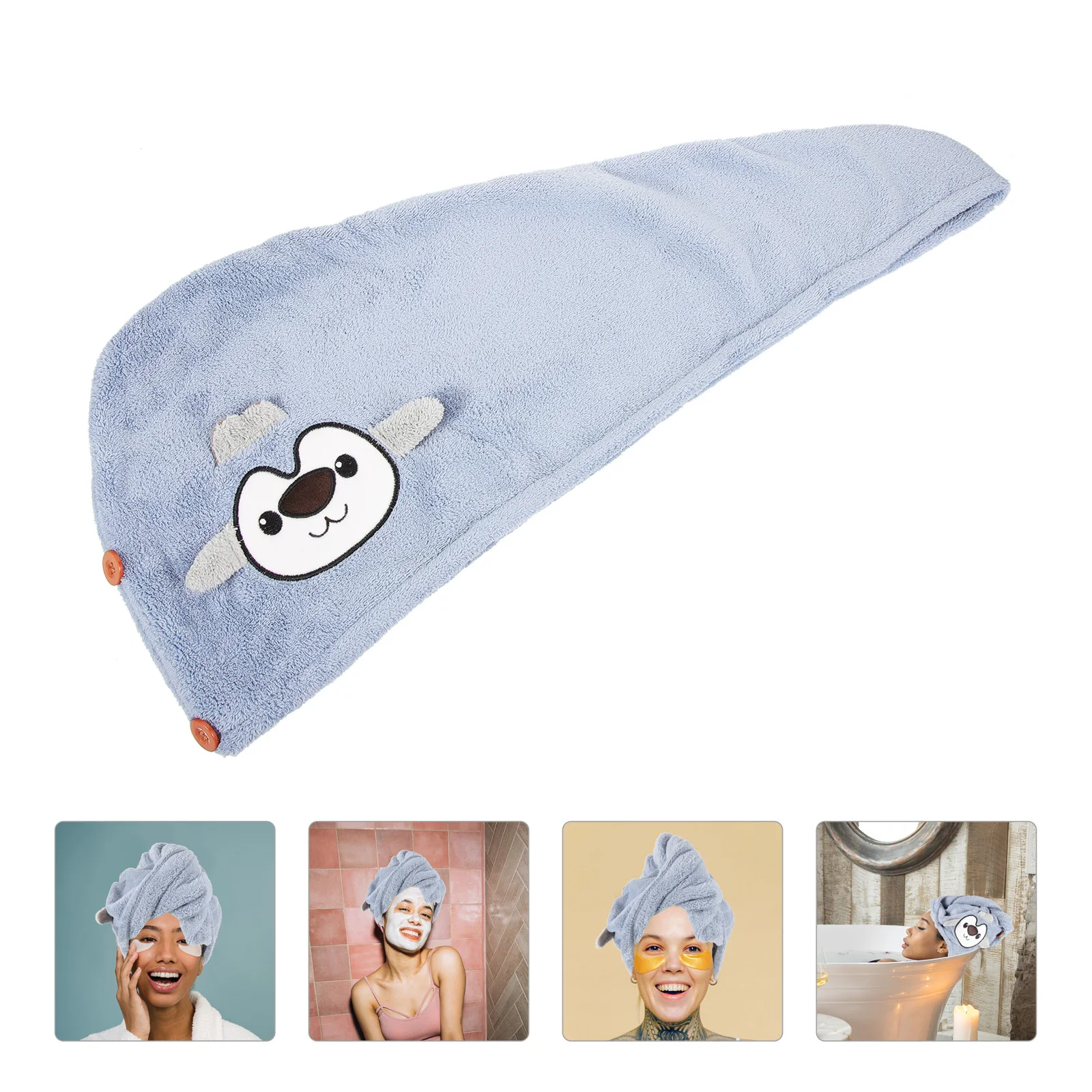 

Drying Microfiber Rapid Hair Drying Towel Wrap Soft Absorbent Mother Hat Cartoon Pattern Travel Hair Wrap Towel Use