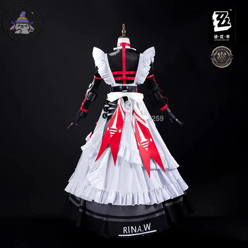 Zenless منطقة صفر لعبة ألكسندريا سيباستيان رينا تأثيري حلي المرأة خادمة فستان موحد شعر مستعار فيكتوريا التدبير المنزلي هالوين