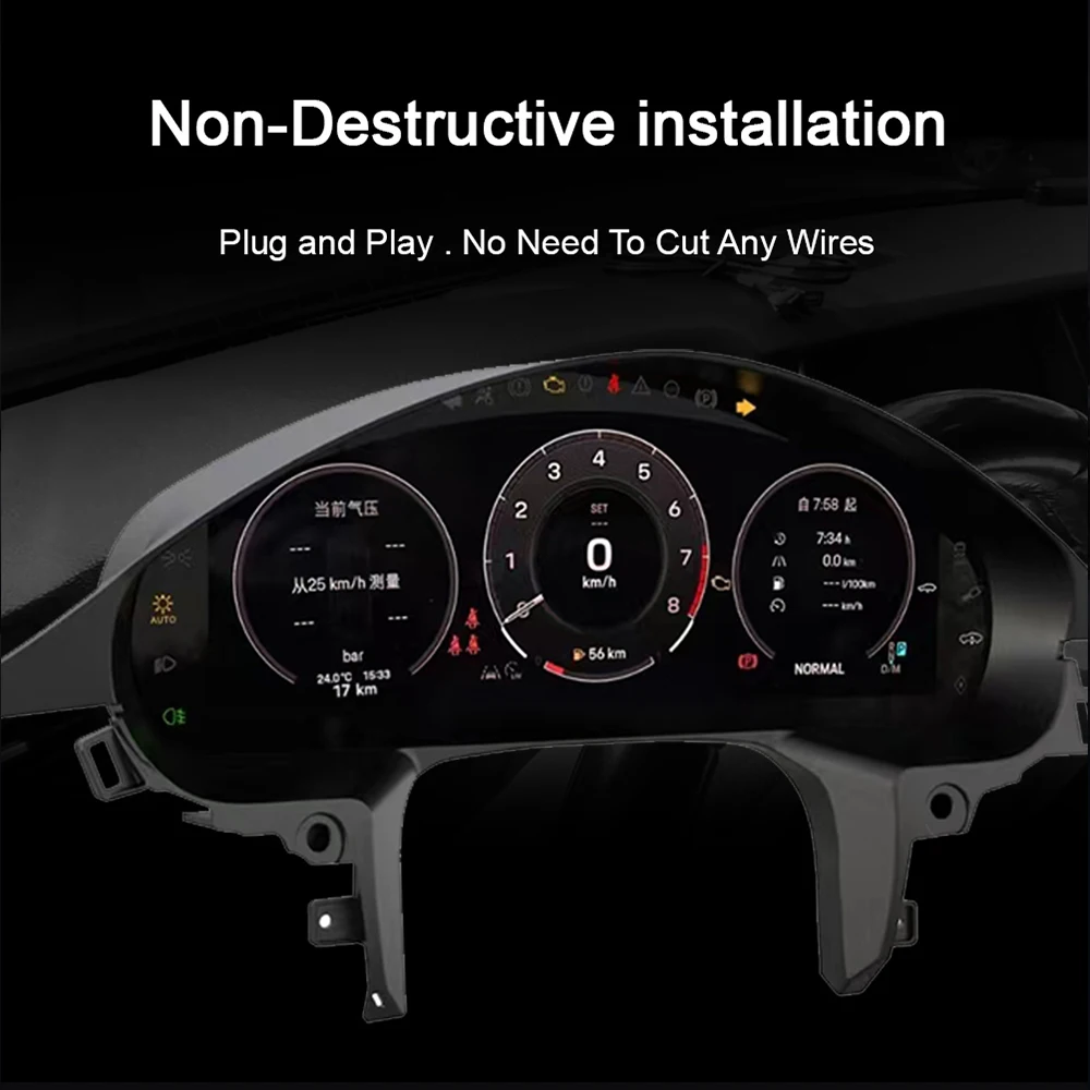 Panel Instrumen Digital 12,3 Inci untuk Porsche Panamera, Speedometer LCD, Panel Instrumen, Pemutar Multimedia, Dashboard