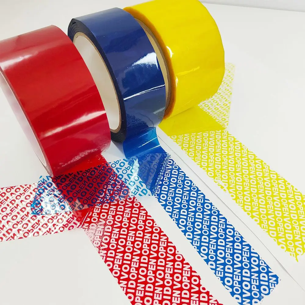 High Viscosity Security Sealing Sticker Anti-counterfeiting Tamper Proof Void Anti-Fake Label Adhesive Tape 50M Label Supplies