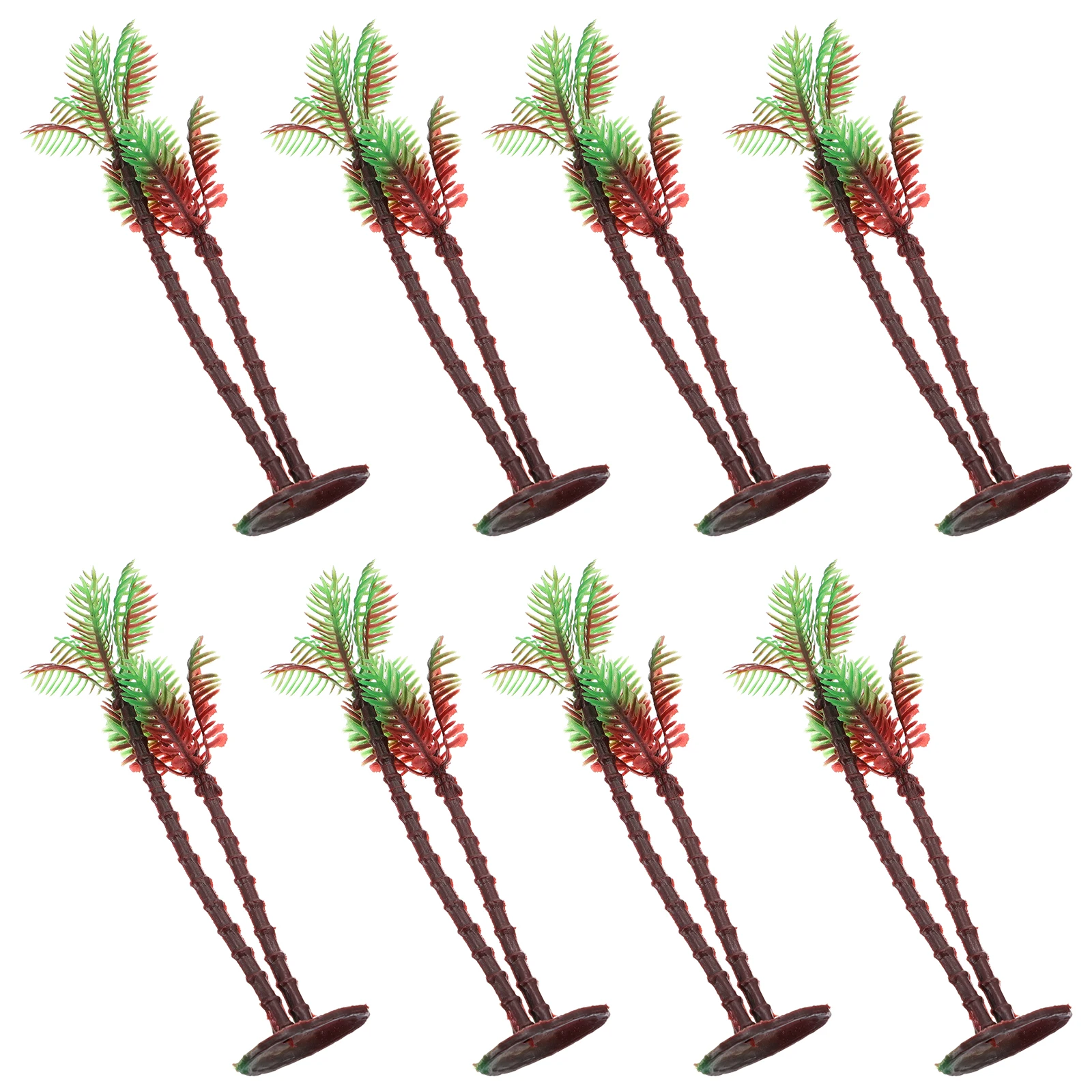 

20pcs Coconut Decor Eco-Friendly Plastic Simulated Tree For Sand Table Micro Landscape Small Tree Decorative Plants Diy Scene
