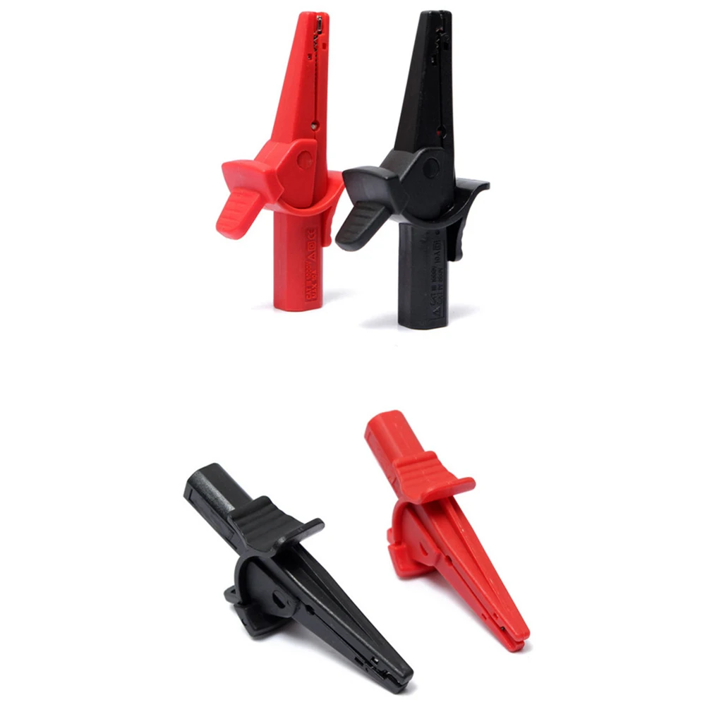

Professional Crocodile Test Clip Large Size Lightweight Teeth Alligator Clip Clamp Connector Insulated Cable 4mm Banana