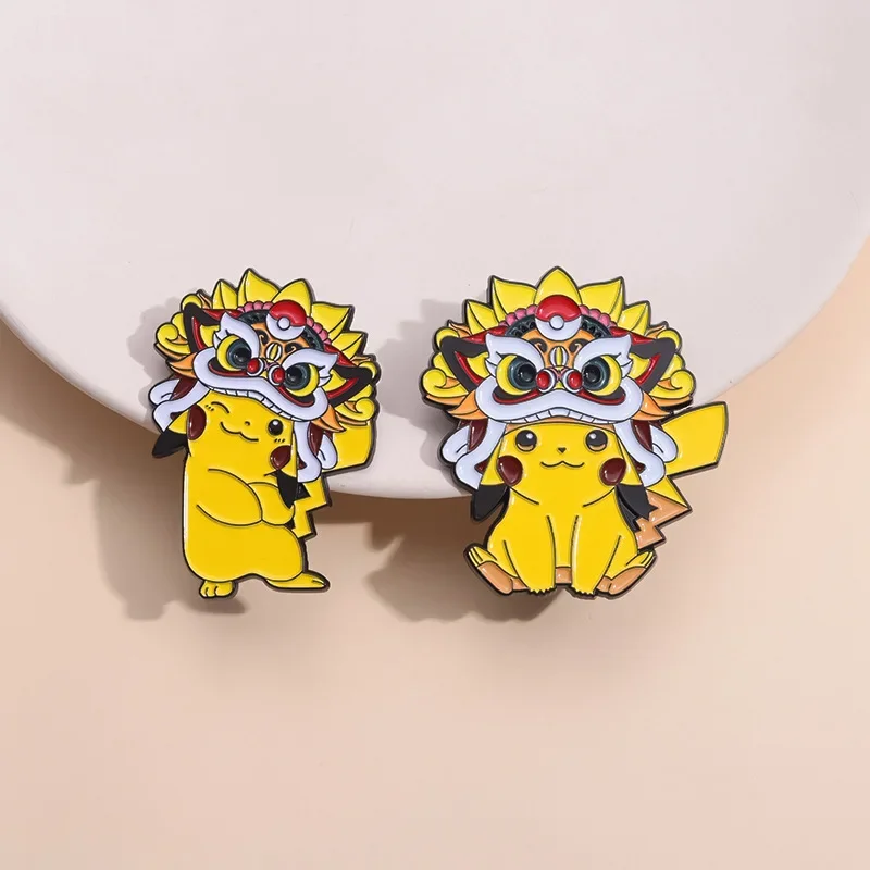 2Pcs Creative Cartoon Animals Brooch Men Women Cute Lion Lapel Pins Badge Clothing Accessories Gift