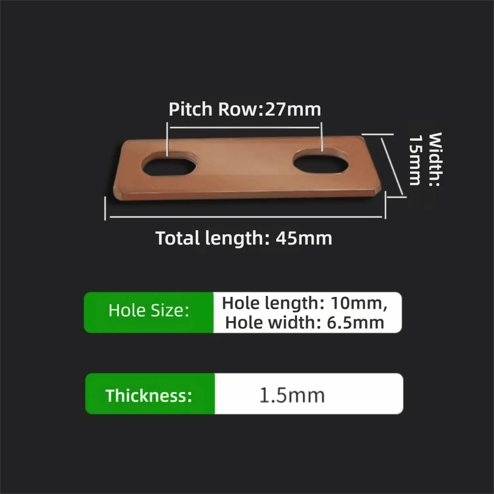 

Новый красный медный разъем шины M6, отверстия для винтов, плоский аккумулятор, разъем шины шины, литиевая батарея 30-300 Ач