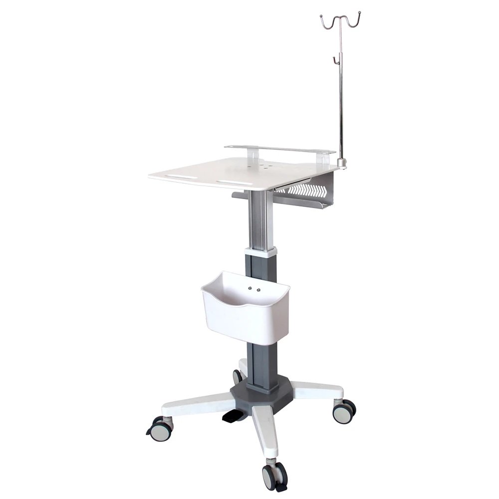 Sturdy  Aluminium Alloy  computer Ultrasound endoscopy trolley cart