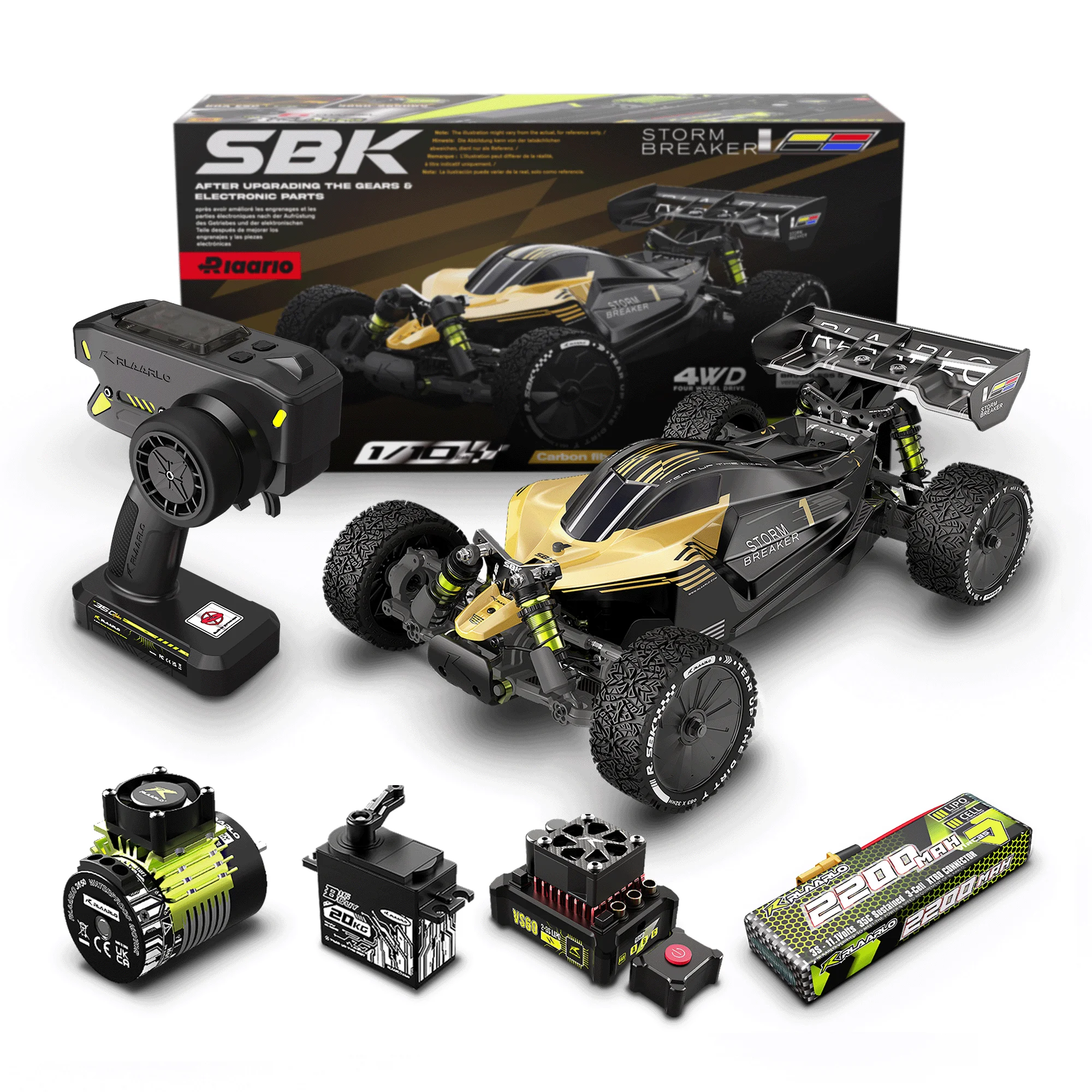 1/10 RC Car SBK10 Storm Breaker Brushless Buggy RC Electric Remote Control Model Car Off-Road Racing Adult Children's Toys