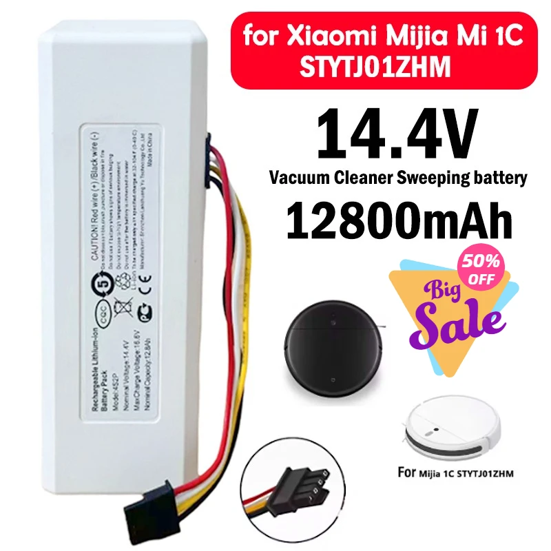 

New Original 14.4V 12800mah P1904-4S2P-MM Battery for Xiaomi Mijia 1C STYTJ01ZHM Robot Vacuum Mop Cleaner Accessories Battery