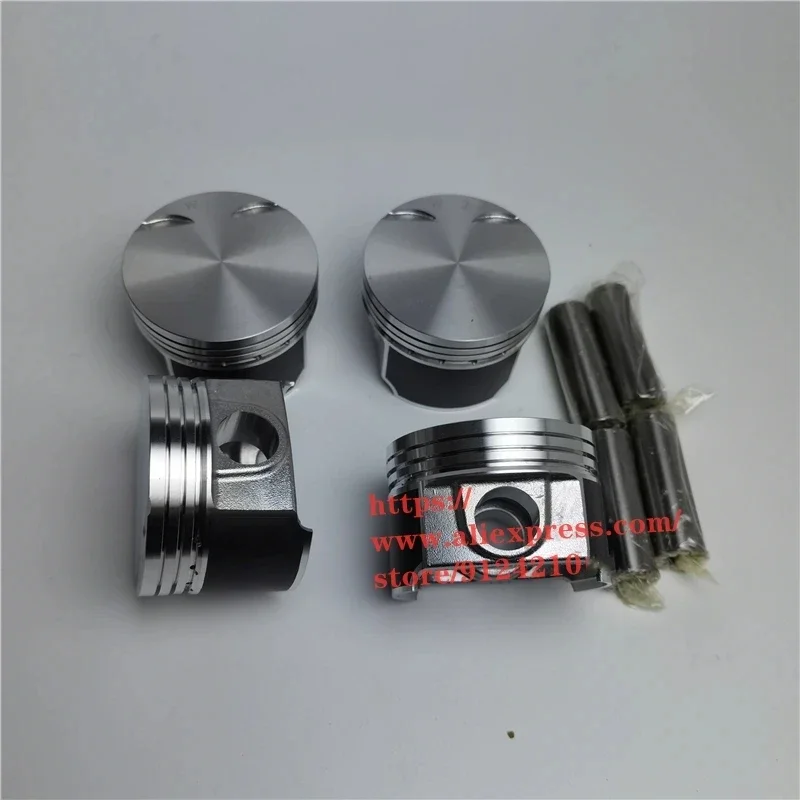 4pcs/set Engine Piston For Chery A5 Fora E5 E3 Bonus 3 Fulwin 2/Celer  Arrizo3 X1 indiS Beat S18D 477 Engine 1.5L 477F-1004015