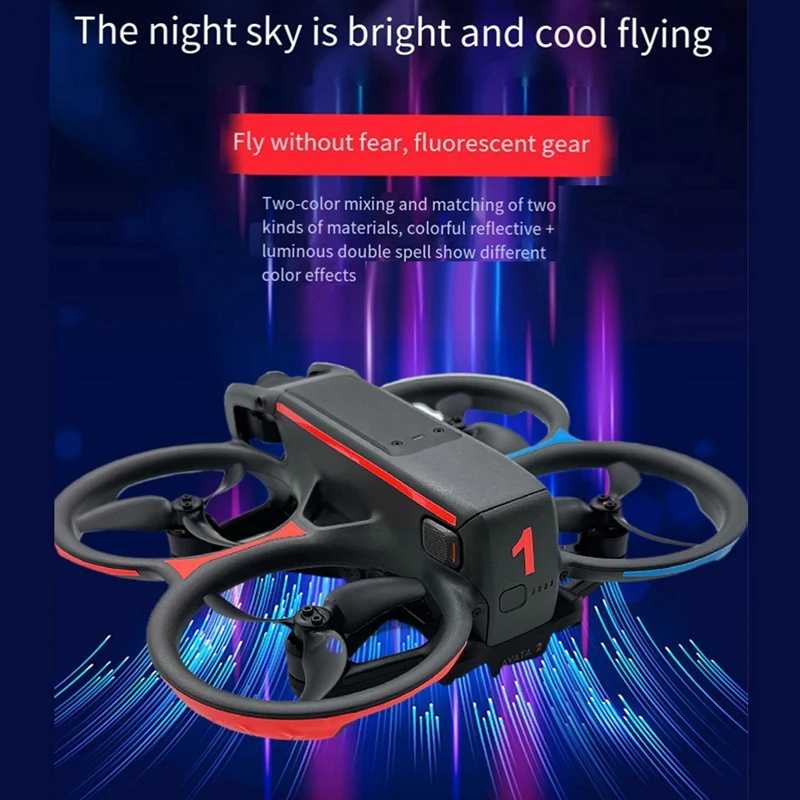 ที่ดีที่สุด-สําหรับ DJI Avata 2 สติกเกอร์เรืองแสงกันน้ําและป้องกันการเปรอะเปื้อน Night Light สติกเกอร์สีเรืองแสงอุปกรณ์เสริม