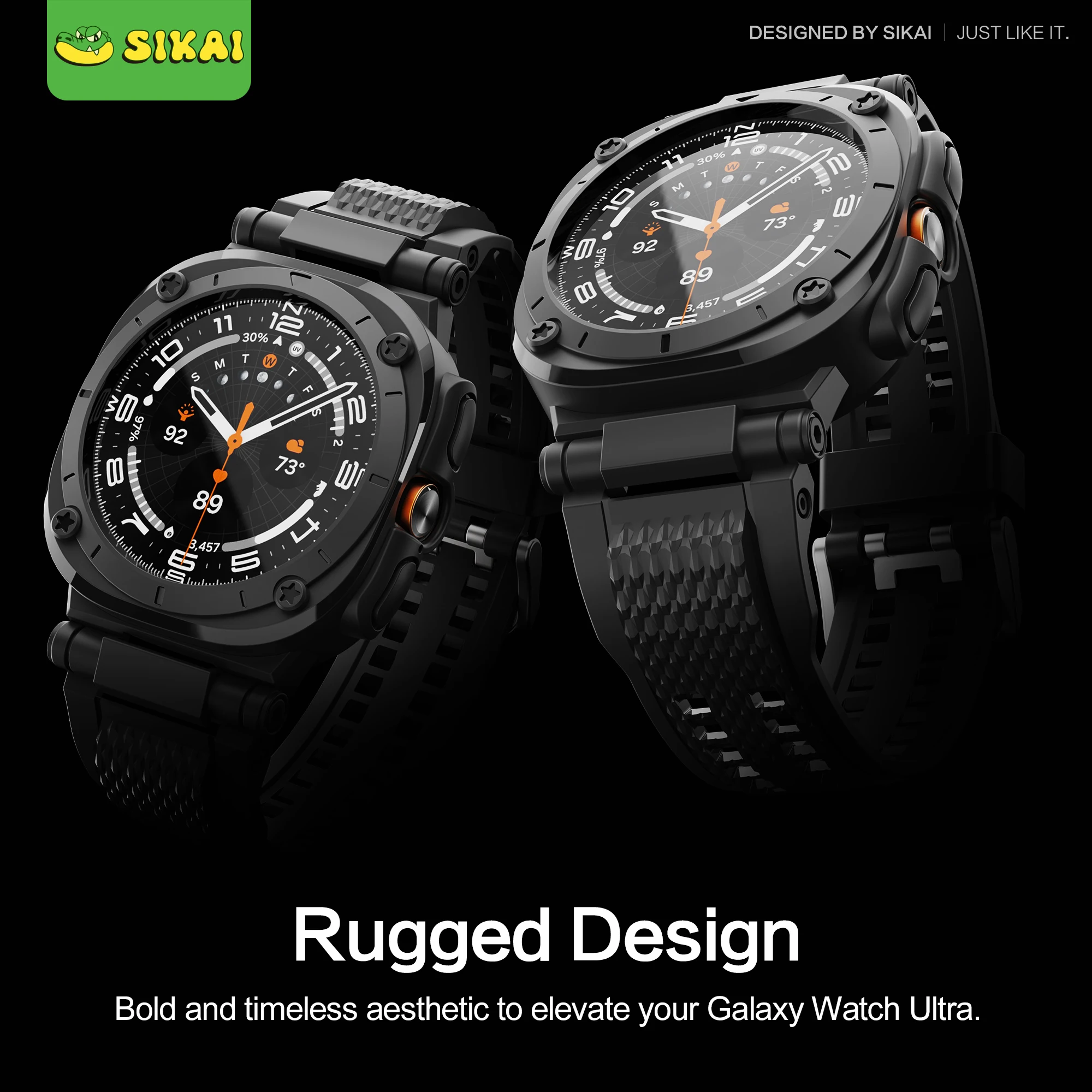 

Ремешок SIKAI TPU для Samsung Galaxy Watch Ultra 47 мм 360 ° Защита Интегрированная конструкция с устойчивостью к царапинам/ударкам/капель