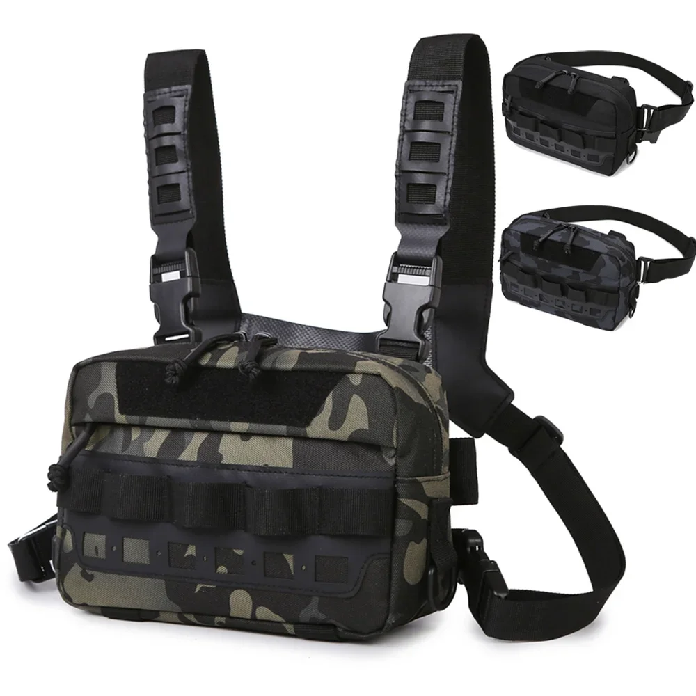 

Fishing Tackle Chest Rig Backpack Fanny Pack Fishing Lures Utility Outdoor Camping Hiking Shoulder Crossbody EDC Hunting