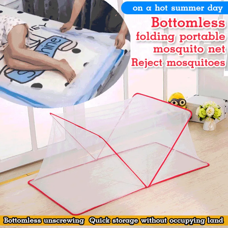 【Easy Setup Foldable】Student Dorm Mosquito Net - No-Installation Portable Net for Twin/Full Beds Compact Lightweight