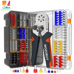 Ferrule Crimping Tool Kit Wire Ferrule Kit with 2800PCS Wire Ferrules Crimper Plier Self-adjustable Ratchet Tool Set With Box