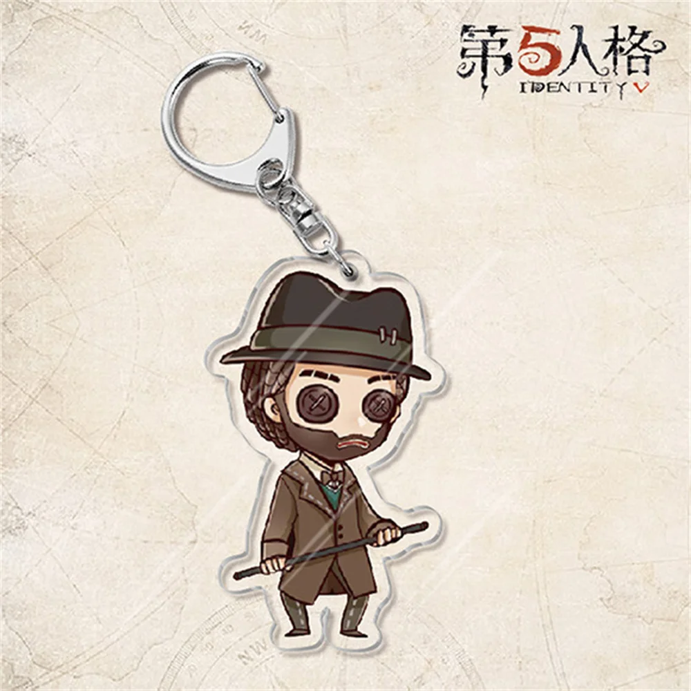 6CM Charm Anime Identity V Acrylic Keychain Model Cosplay Characters Ornament Accesorios Goods Collection Gifts