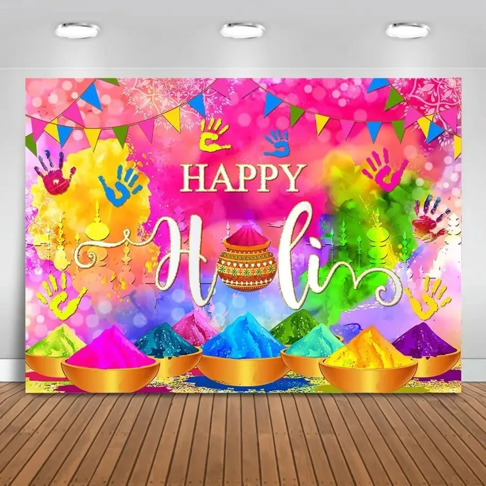 

Red Festival graffiti style themed party photography background, Indian festival party color decoration photography background
