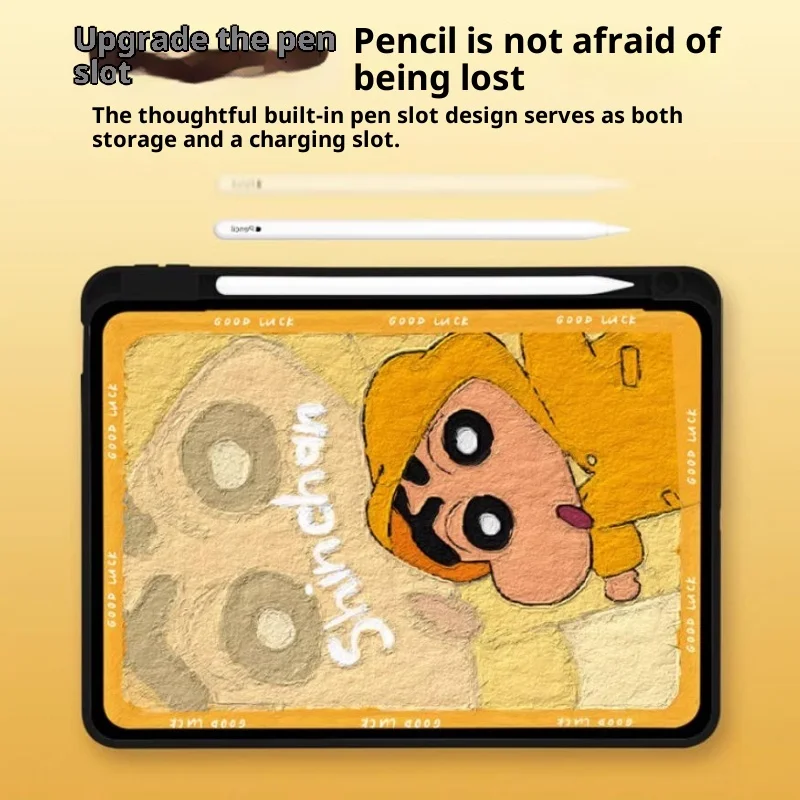 تلوين شين تشان لجهاز iPad حافظة ipad 8/9/10 Air 4 5 M2 M3 10.2in 10.9in A16 11in غطاء لوحي Pro 4 5 6 12.9in M4 حافظة واقية #4