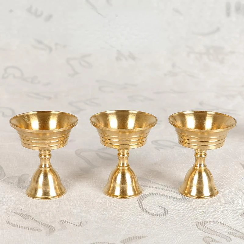 1PC Candle Holders Copper Butter Lamp Holder Long Lamp Candlestick Put Candle Copper Cup Home Decor
