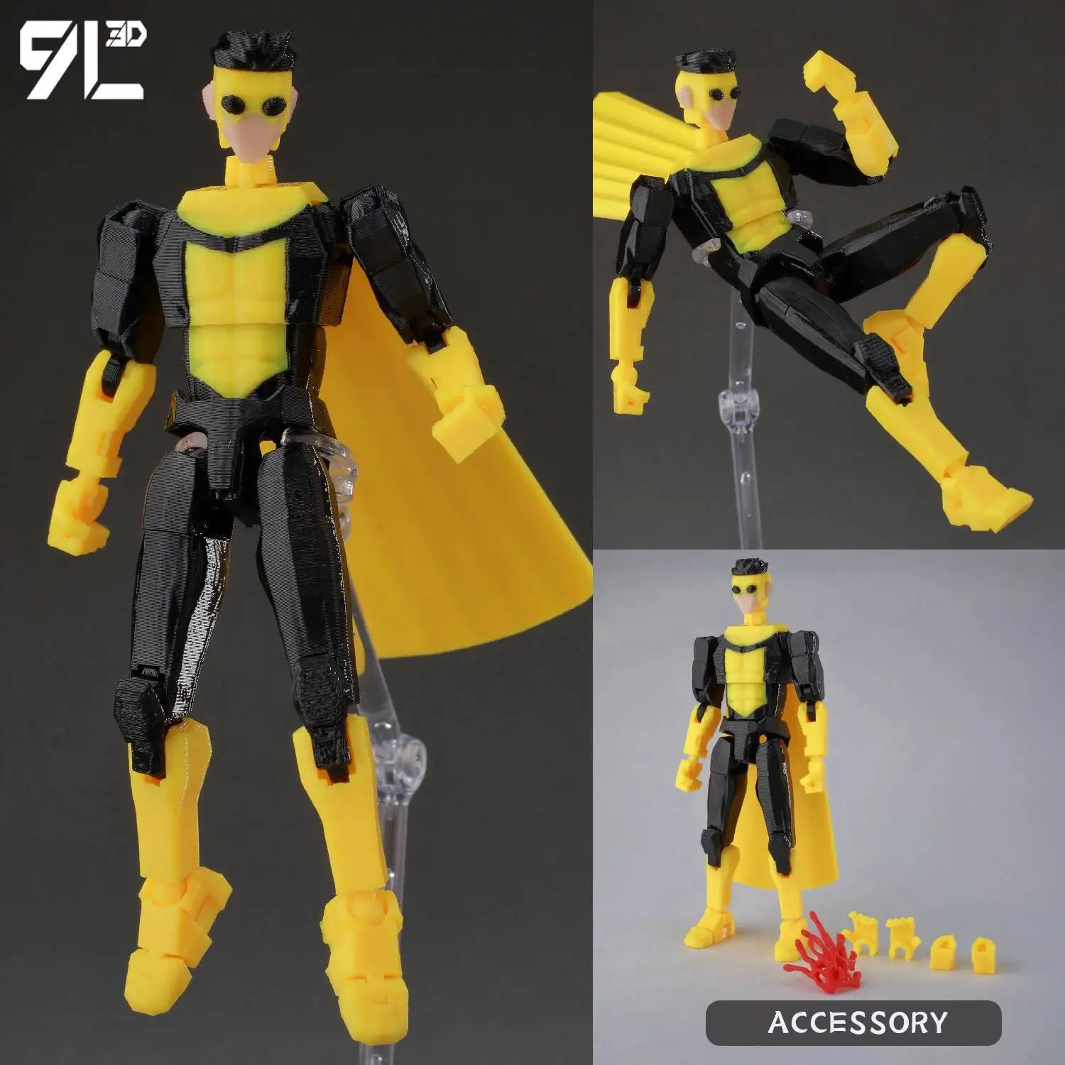 9L3D Gedrukt Superhelden Invincible 2.0 Anime Multi-Jointed Shapeshift Speelgoed Actiefiguren Mannequin Model Ornamenten Geschenken