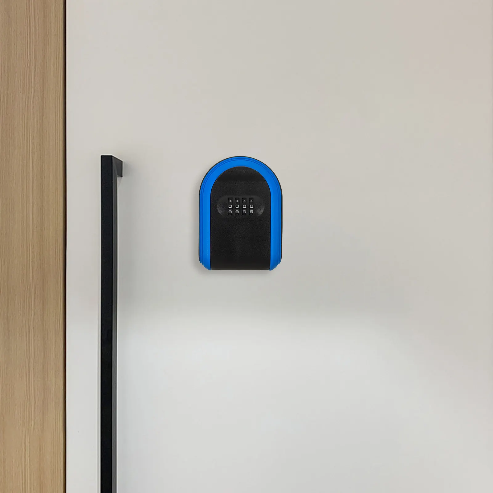 House Key Lock Box Wall Mount Resettable 4-Digit Combination Key Lock Box Outdoor Security Safe for Spare Keys