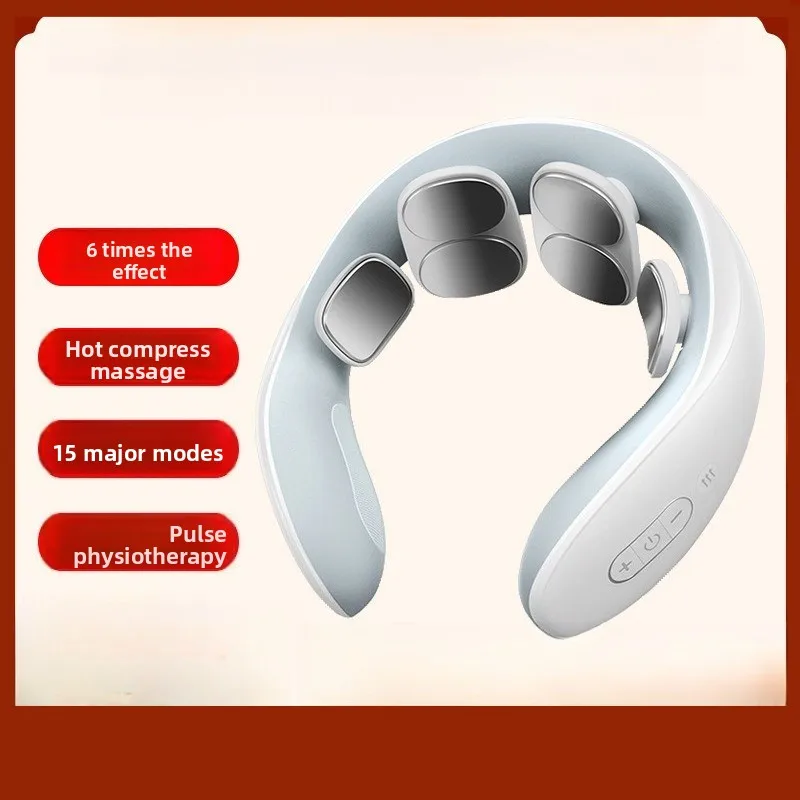 

Массажер для шеи, умный дом, 3D плавающая массажная головка, горячий компресс, импульсный уход за разминанием шеи и плеч