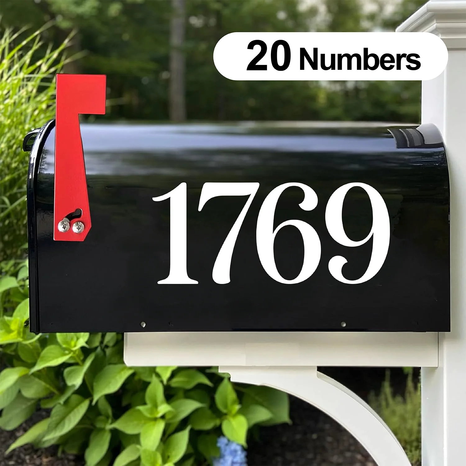 2 Sheets, 20pcs Mailbox Numbers Stickers Waterproof Outdoor Address Numbers for House Door Fence Curbside Street Address Self Ad