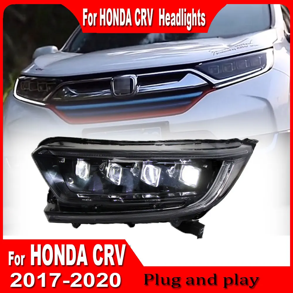 Head Lamp For Honda CR-V Headlights 2017 2018 2019 2020 CRV DRL H7 LED Bi Xenon Bulb Assembly upgrade Dynamic Signal Accessories