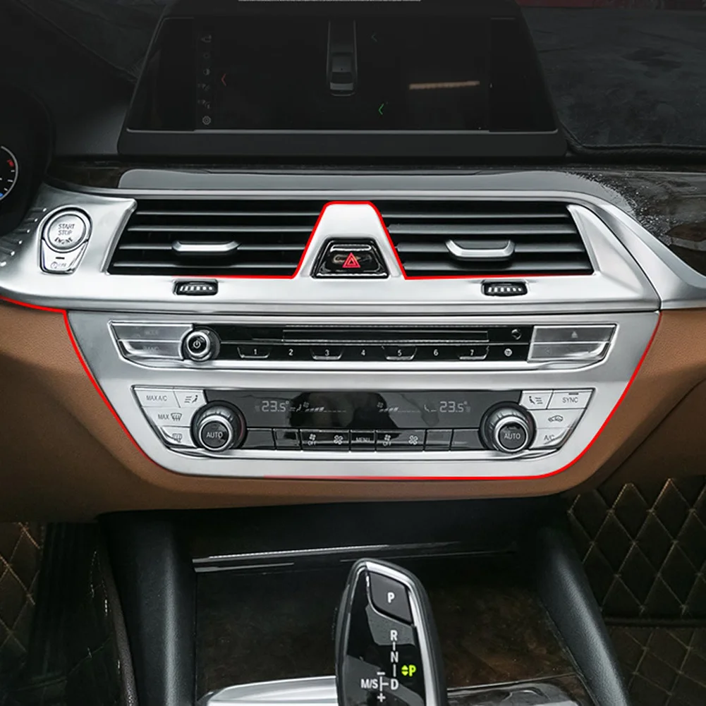 For BMW 5 Series G30 2017 2018 2019 2020 2021 2022 Car Accessories Central Control Air Conditioning Button CD Panel Trim Cover