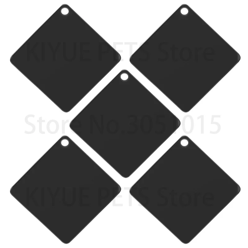 50 stücke quadratischer Edelstahl angepasste Haustier-ID-Tag personal isierte Hunde marke DIY Name gravierbar – Detail 8