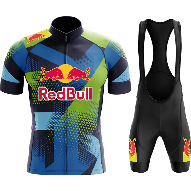 

Men's Cycling Clothes Equipment Man 2025 Mtb Clothing Red Bull Team Jersey Pants Bike Tricuta Sports Set Male Uniform Mountain