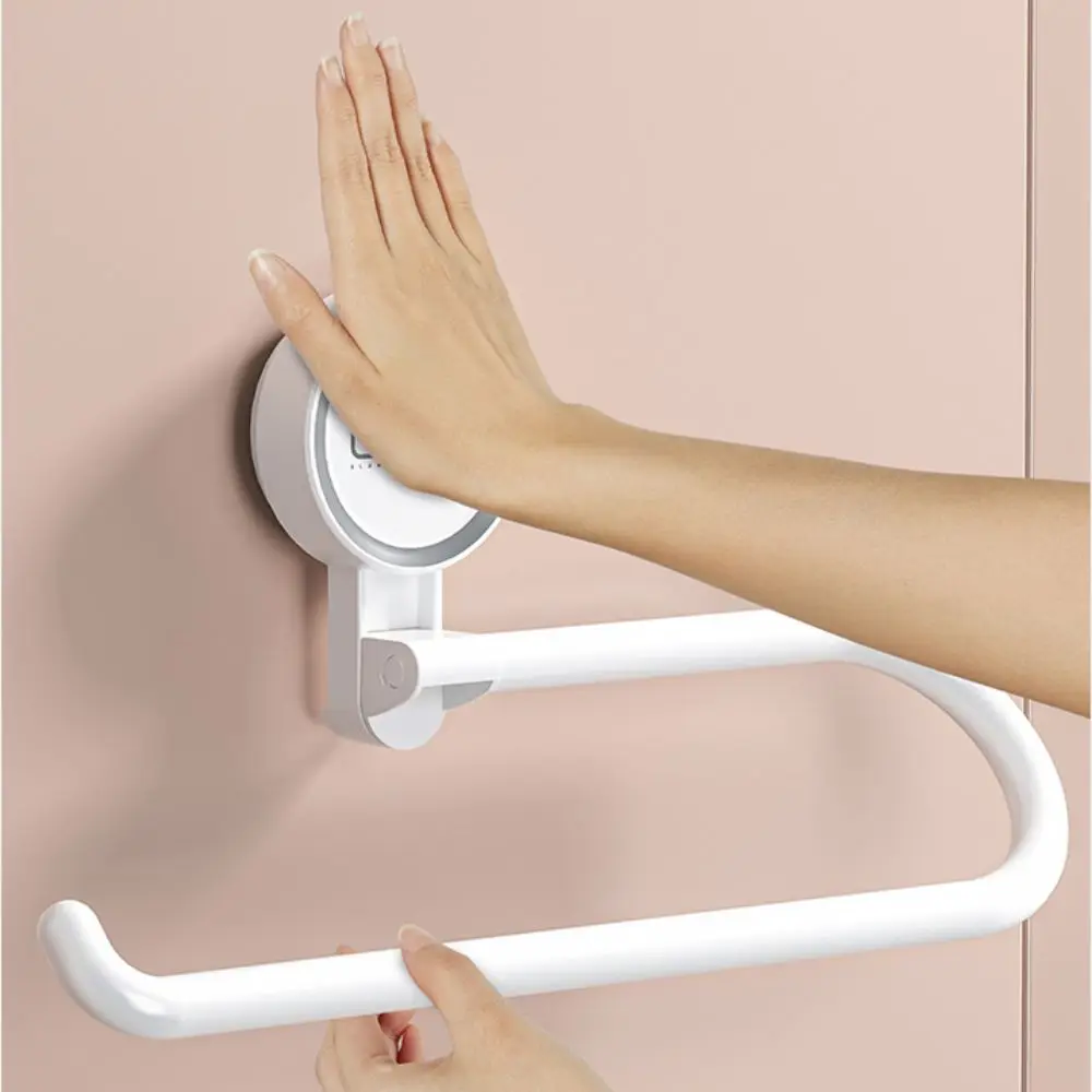 

Wall Mounted Suction Cup Storage Rack Multifunction Strong Bearing Paper Roll Holder Removable Household Kitchen Storage Rack