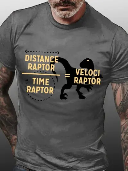 AnimalMaths Formula Men's Casual Loose T-Shirt