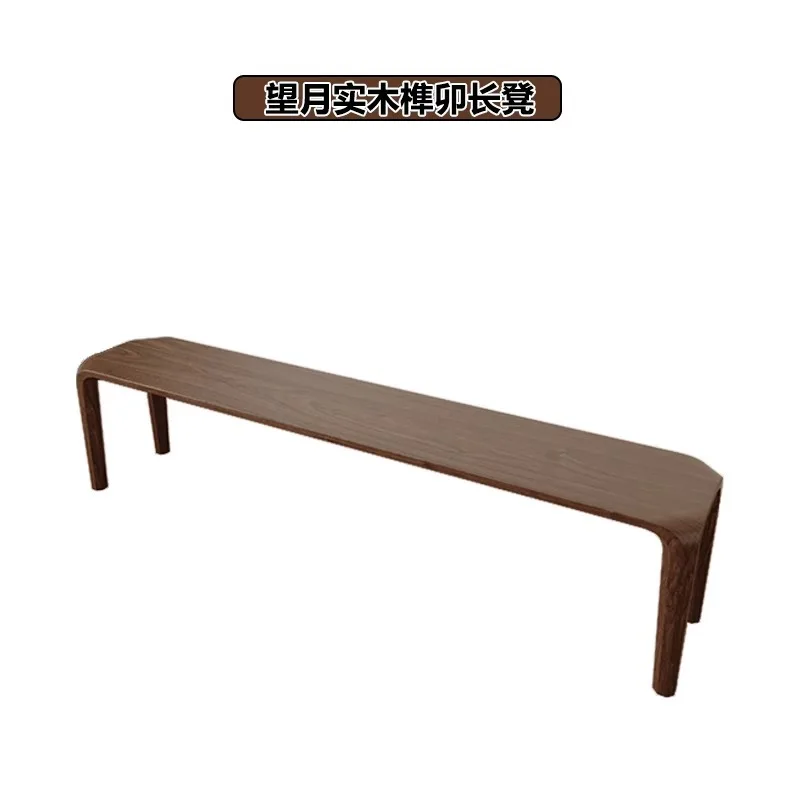 

North American black walnut Mochizuki tenon and mortise craft bench Nordic home solid wood long dining