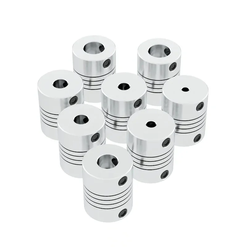 Aluminum Z Axis Flexible Coupler, D19L25, 3mm-8mm Bore, Servo Articulated Quick Coupling for Motor Shaft Connection