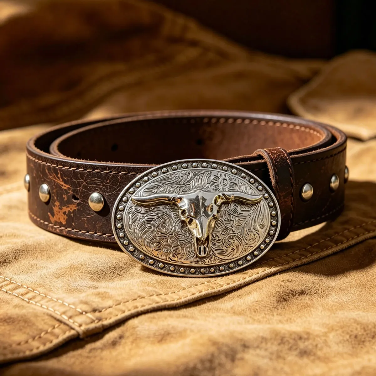 

Oval Retro Western Cowboy Longhorn Silvery Belt Buckle Drop Shipping Fashionable Leather Accessory Classic Trend