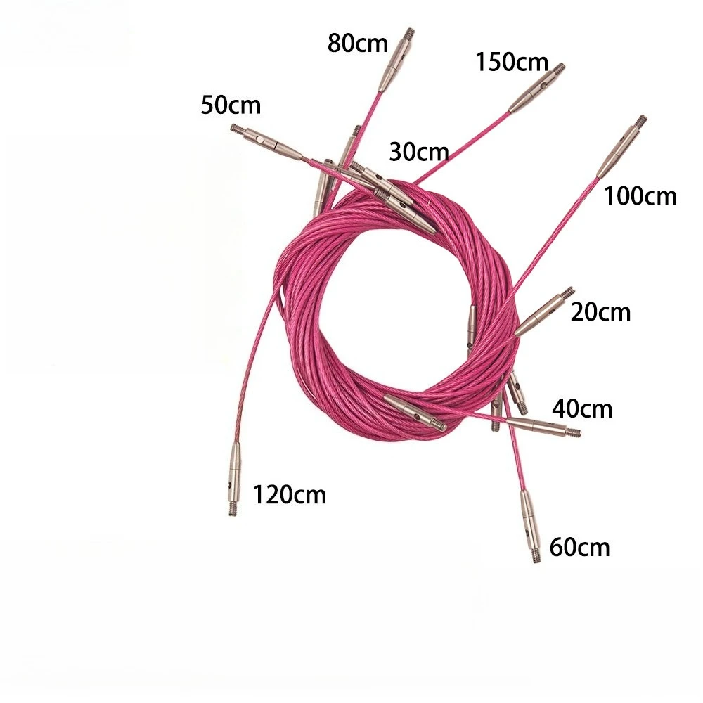 20-150cm Interchangeable Crochet Needles Rope Circular Knitting Needles Accessories Rotating Detachable Rope Tools