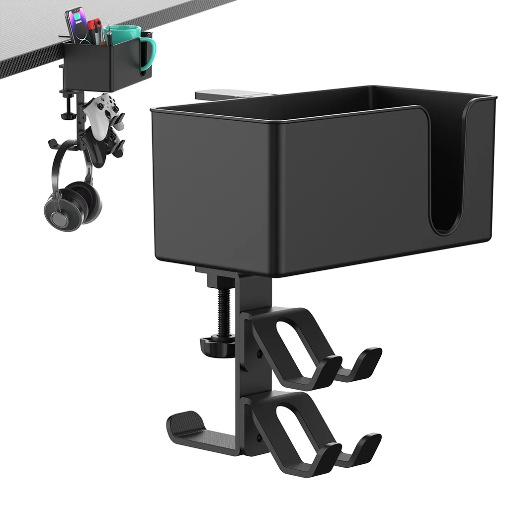 5-в-1 подставка для игровых наушников для ПК, регулируемая экономия места, вращение, настольный зажим, поддержка гарнитуры, держатель для наушников