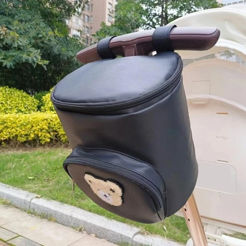 

M76C Baby Strollers Side Bag Ample Space for Essential Quick Access Designs Strollers Hanging Bag 20x21cm for Active Parents