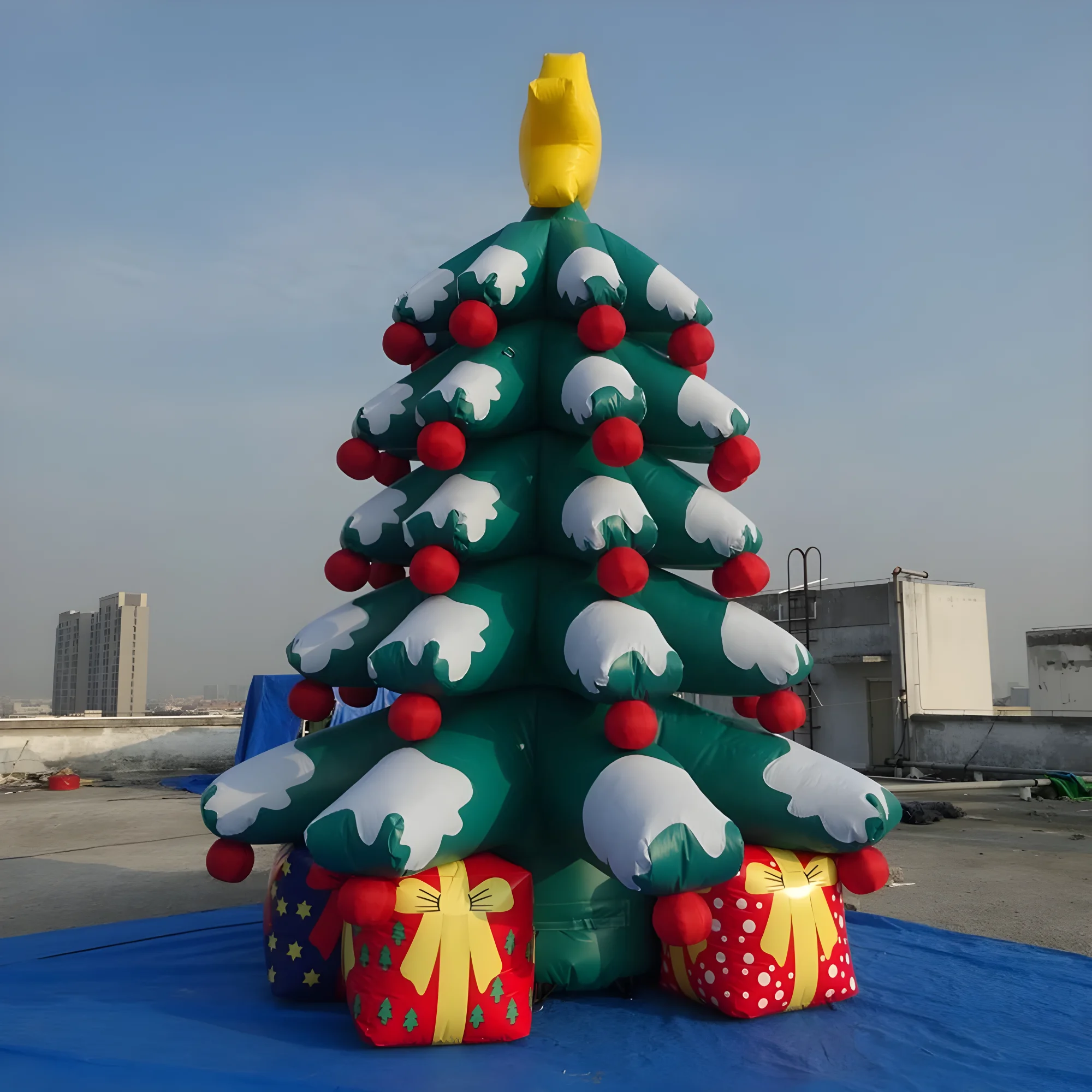 Inflatable Christmas tree airblown 6m 8m Inflatable Santa tree with blower Outdoor yard Decoration for sale free air shipping