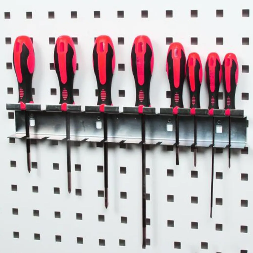 Pegboard Screwdriver Organizer Heavy Duty Steel Rust Proof Tool Holder Workshop Storage Rack Hand Tools Pliers Wrench Organizer