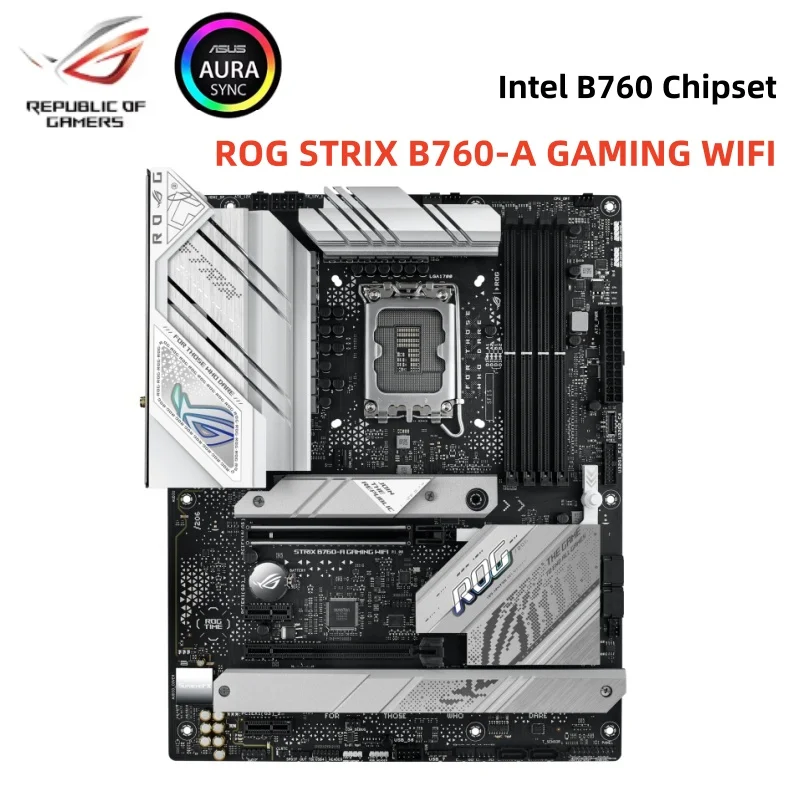 

НОВАЯ материнская плата ROG STRIX B760-A GAMING WIFI для ПК Intel B760 DDR5 192 ГБ с разъемом LGA1700 для процессоров Intel Core 14/13/12 th Gen